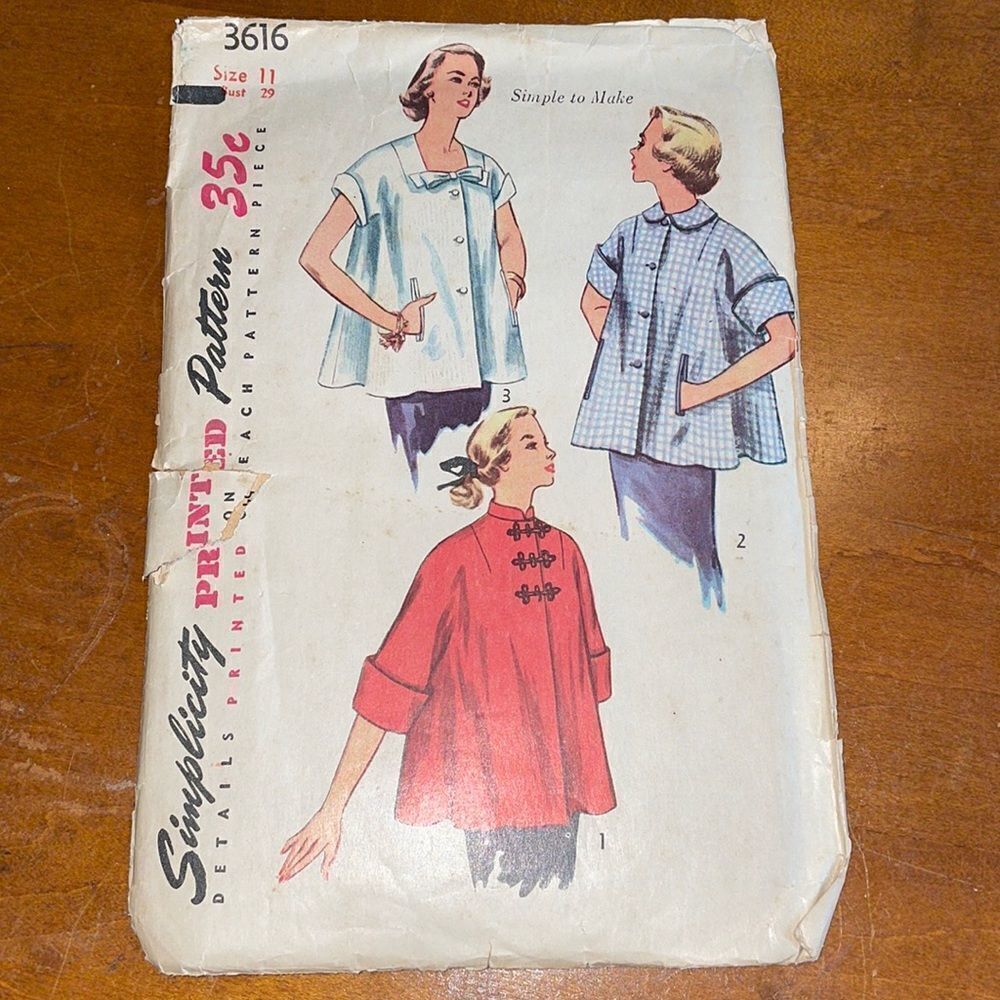 Vtg 1951 Simplicity maternity jacket sewing pattern